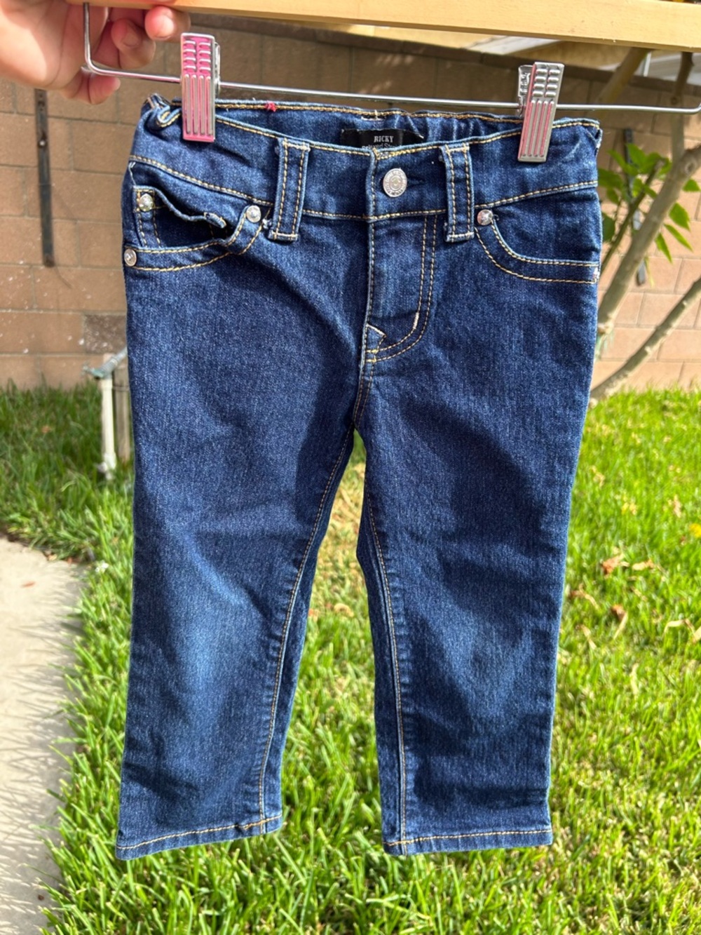 True Religion Dark Indigo ricky relaxed straight Jeans